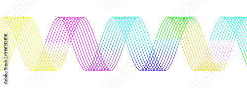 Multi-coloured sine waves background photo