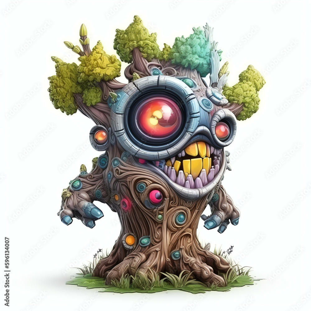 Cartoon 3D Wandering Eye Illustrations of a Cartoon Monster Tree with Generative AI
Cartoon 3D Wandering Eye Illustrations of a Cartoon Monster Tree with Generative AI