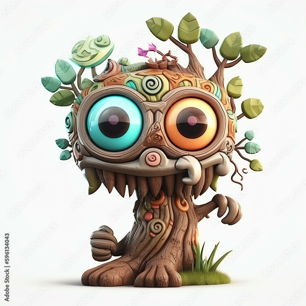 Cartoon 3D Wandering Eye Illustrations of a Cartoon Monster Tree with Generative AI
Cartoon 3D Wandering Eye Illustrations of a Cartoon Monster Tree with Generative AI