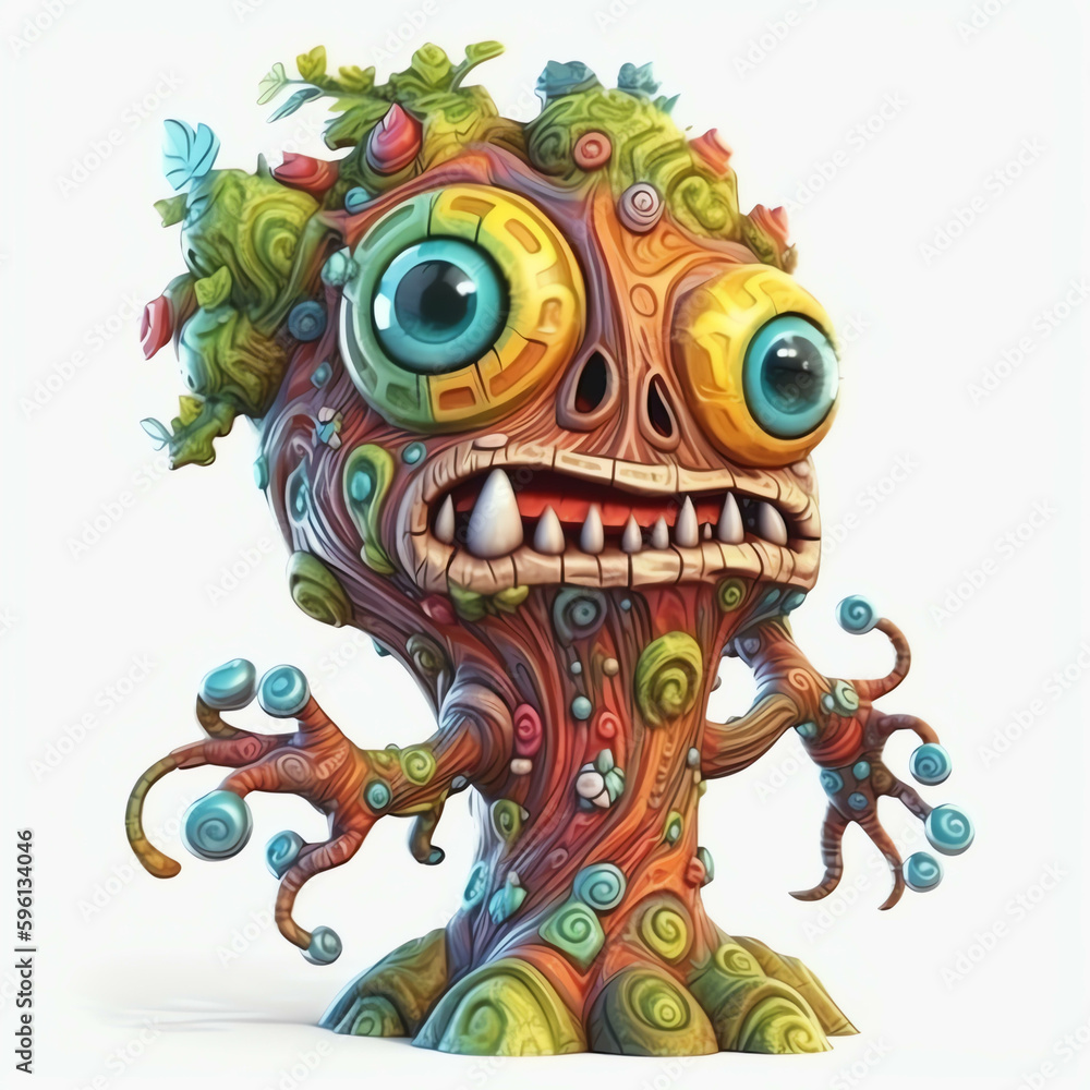 Cartoon 3D Wandering Eye Illustrations of a Cartoon Monster Tree with Generative AI
Cartoon 3D Wandering Eye Illustrations of a Cartoon Monster Tree with Generative AI