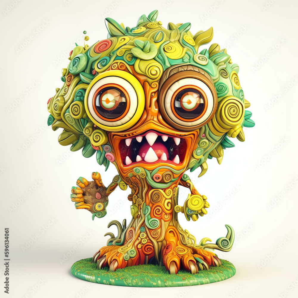 Cartoon 3D Wandering Eye Illustrations of a Cartoon Monster Tree with Generative AI
Cartoon 3D Wandering Eye Illustrations of a Cartoon Monster Tree with Generative AI