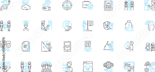 Innovation linear icons set. Creativity, Progress, Advancement, Novelty, Originality, Breakthrough, Invention line vector and concept signs. Ingenuity,Evolution,Exploration outline illustrations