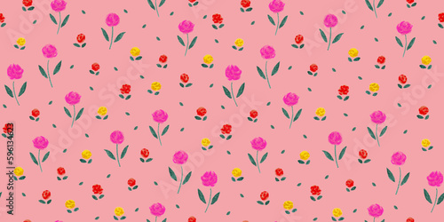 Happy Mother's day! Floral seamless pattern for background, card, invitation, banner, social media post, poster, mobile apps, advertising.
