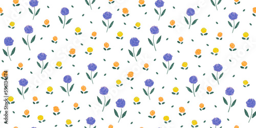 Happy Father's day! Floral seamless pattern for background, card, invitation, banner, social media post, poster, mobile apps, advertising. 