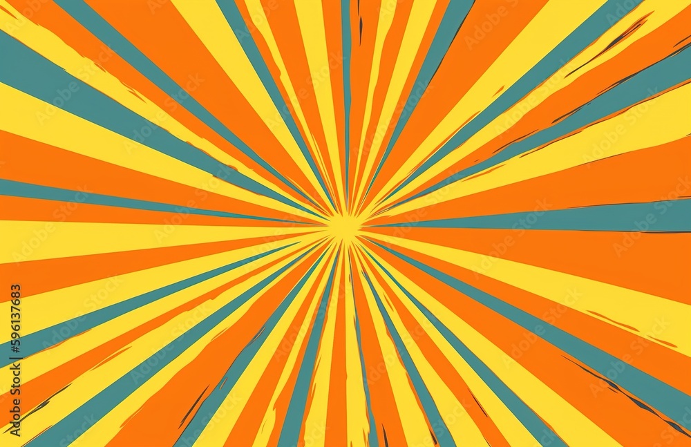 Fototapeta premium Sunburst graphic design background, generative ai