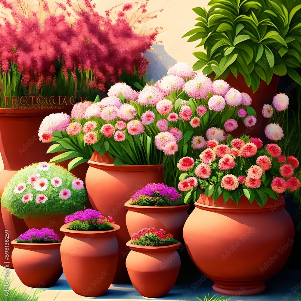 flowers in pots flowers in pots