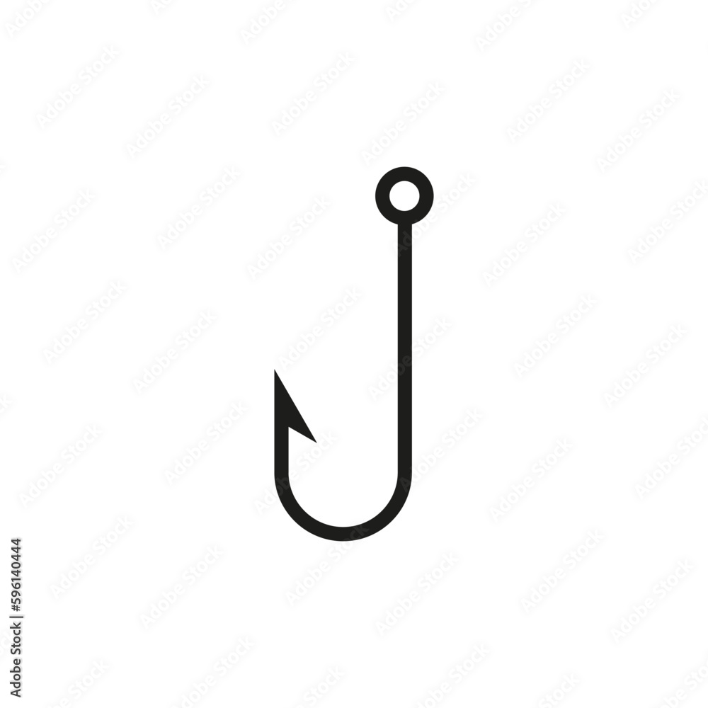 Fishing hook, great design for any purposes. Vector illustration. Fishing hook, great design for any purposes. Vector illustration.