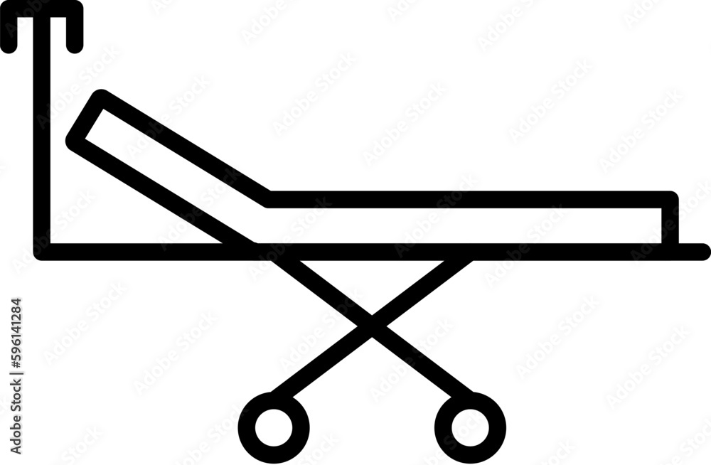 Hospital Bed Line Icon. Editable stroke. Suitable for various type of design, banners, infographics, stores, shops, web sites Hospital Bed Line Icon. Editable stroke. Suitable for various type of design, banners, infographics, stores, shops, web sites