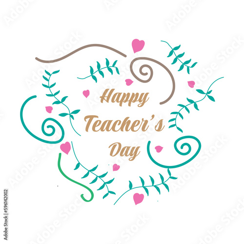 Happy teachers' day. Greetings in Handwriting Style
