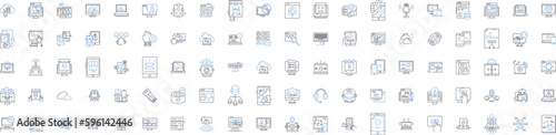 Communication nerk line icons collection. Nerk, Conversations, Collaborations, Connections, Technology, Relationships, Interactions vector and linear illustration. Messaging,Intercom,Collaboration