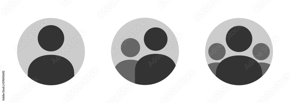 Collection of avatars profile silhouette or icons. Profile icon. Avatar ...