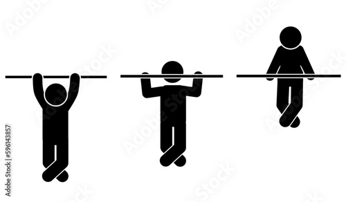 Pull Ups Silhouette. Pull ups Vector Art .