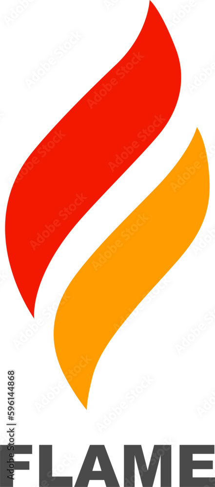 Obraz premium 燃える炎のデザインロゴ