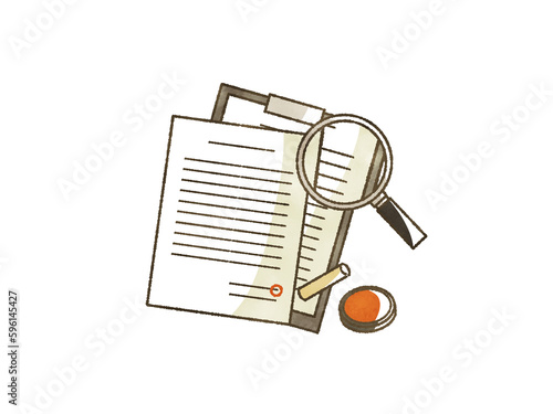 印鑑と書類
