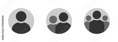 Collection of avatars profile silhouette or icons. Profile icons. Avatar vector icons. People flat style vector signs