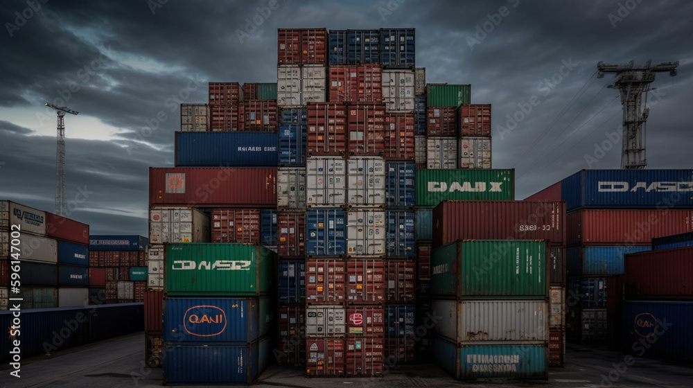 Fototapeta premium Beyond the Box: The Versatility and Utility of Shipping Containers