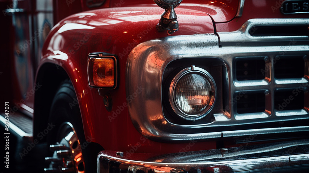 Red Beauty: Close-Up Shot of a Stylish Car