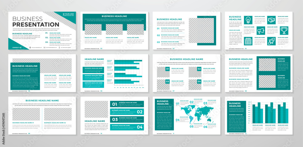 presentation template with modern concept