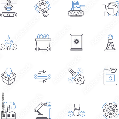 Constructive line icons collection. Positive, Growth, Development, Beneficial, Productive, Advancement, Creative vector and linear illustration. Constructiveness,Improvement,Optimism outline signs set
