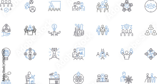 Resource and capital line icons collection. Investment, Asset, Finance, My, Portfolio, Equity, Funding vector and linear illustration. Wealth,Savings,Credit outline signs set