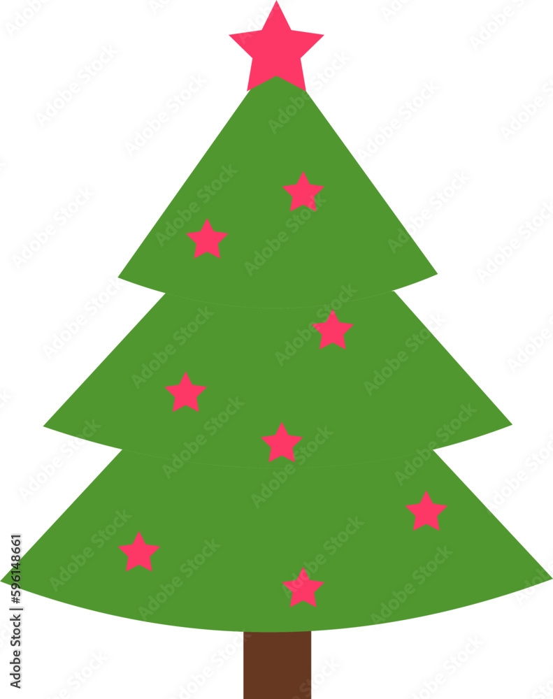 Christmas tree icon, flat vector illustration. Christmas and New Year holidays symbol, decoration. Christmas tree icon, flat vector illustration. Christmas and New Year holidays symbol, decoration.
