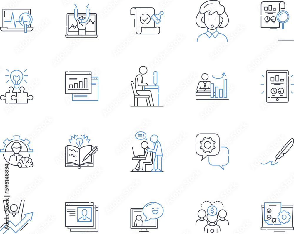 Unified unit line icons collection. Integration, Cooperation, Synergy, Collaboration, Unity, Consolidation, Consensus vector and linear illustration. Alignment,Convergence,Synchronization outline Unified unit line icons collection. Integration, Cooperation, Synergy, Collaboration, Unity, Consolidation, Consensus vector and linear illustration. Alignment,Convergence,Synchronization outline
