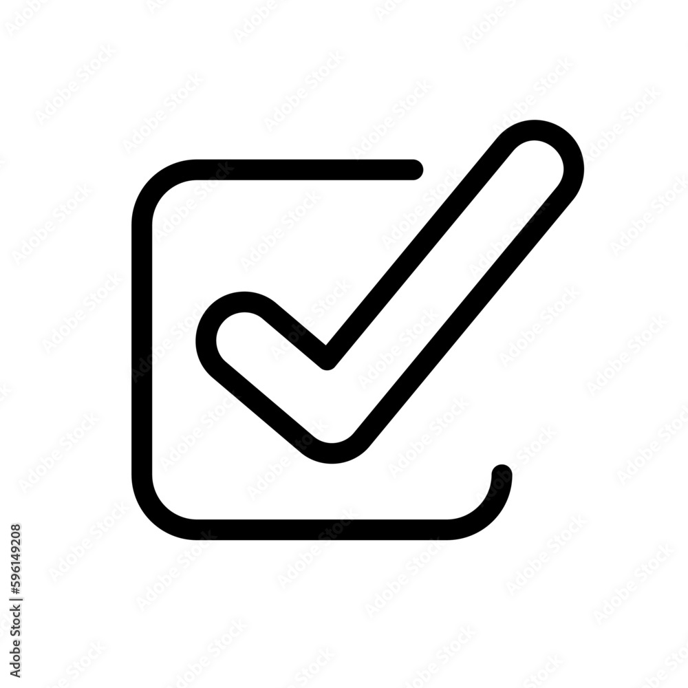 Icono de marca de aprobación. Verificación. Símbolo de visto. ilustración vectorial Icono de marca de aprobación. Verificación. Símbolo de visto. ilustración vectorial
