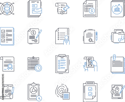 Solicitor syndicate line icons collection. Membership, Alliance, Association, Syndicate, Collaboration, Partnership, Union vector and linear illustration. Lawyer,Law,Legal outline signs set