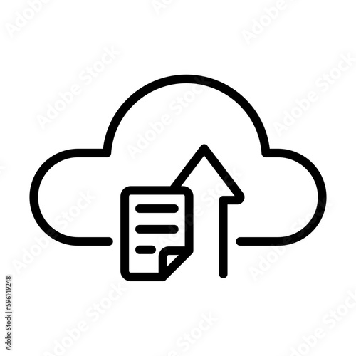 Icono de subir a la nube. Guardar archivo, documento, datos. Concepto de almacenamiento online. Ilustración vectorial