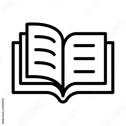 Icono de libro abierto. Concepto de lectura. Ilustración vectorial