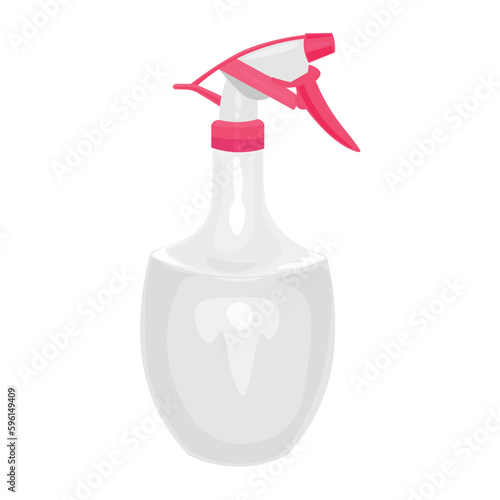 Bottle of detergent for housecleaning on white background