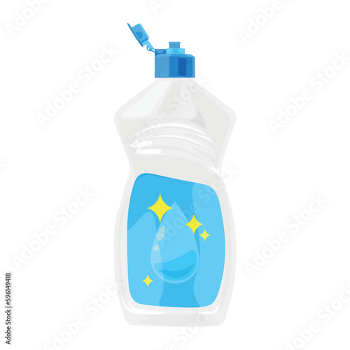 Bottle of detergent for housecleaning on white background