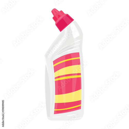 Bottle of detergent for housecleaning on white background