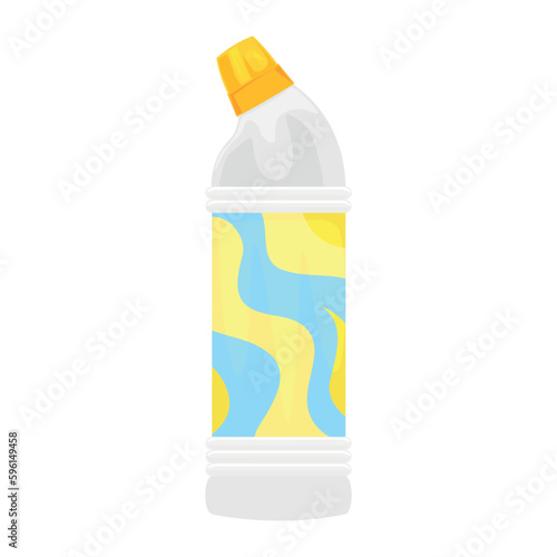 Bottle of detergent for housecleaning on white background