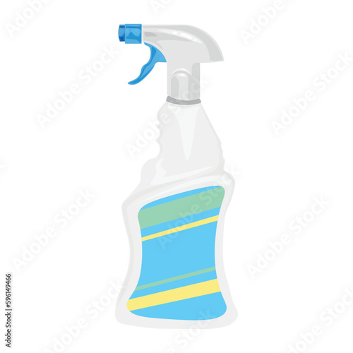Bottle of detergent for housecleaning on white background