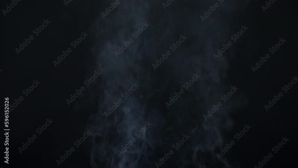 Smog flowing up on black screen background Smog flowing up on black screen background