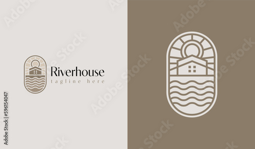 River House Logo. Universal creative premium symbol. Vector sign icon logo template. Vector illustration