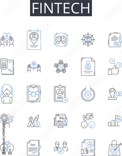 FinTech line icons collection. Admiration, Worship, Obsession, Fanaticism, Hero-worship, Reverence, Idolatry vector and linear illustration. Fascination,Infatuation,Adoration outline signs set