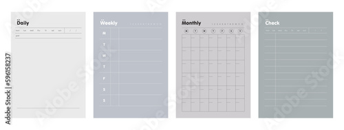 4 set of monthly, week , daily planner. Plan your day make dream happen.	