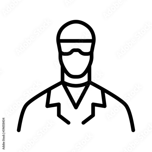Icono de científico. Concepto de ciencia. Ilustración vectorial