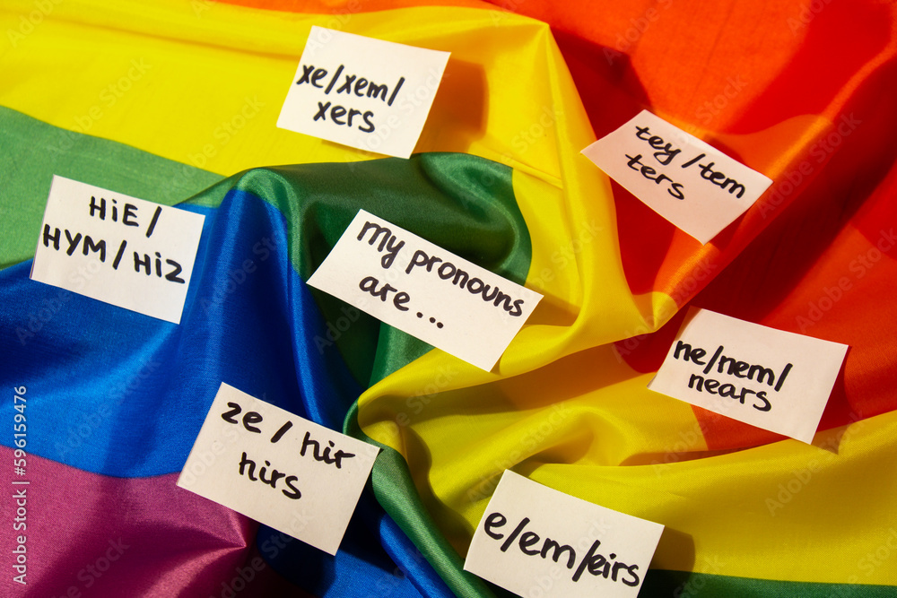 my-pronouns-are-neo-pronouns-concept-rainbow-flag-with-paper-notes