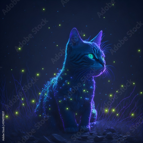 cat in the night © High dimension