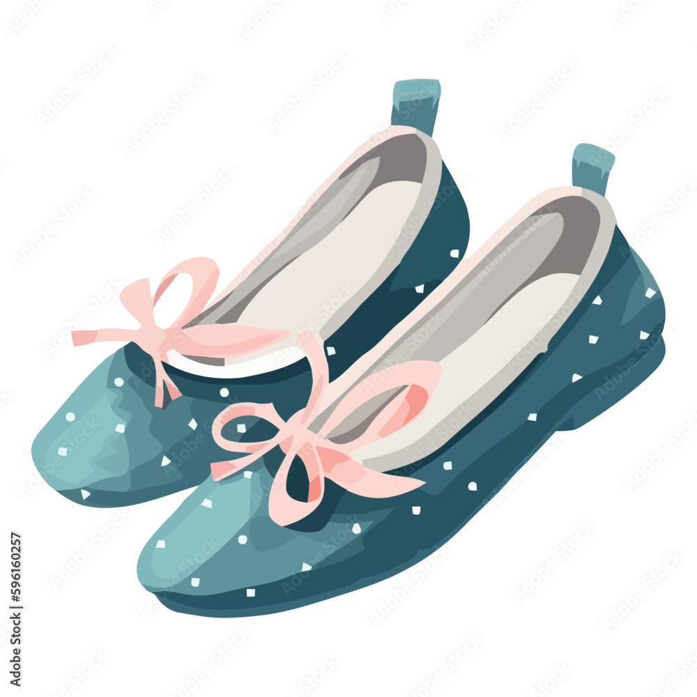 Blue cartoon child flat shoe with shoelaces Blue cartoon child flat shoe with shoelaces
