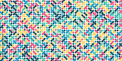 Colorful retro repeating background design. Abstract vintage organic seamless pattern illustration. Metaball pattern image