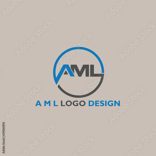 A M L Unique Logo Design 