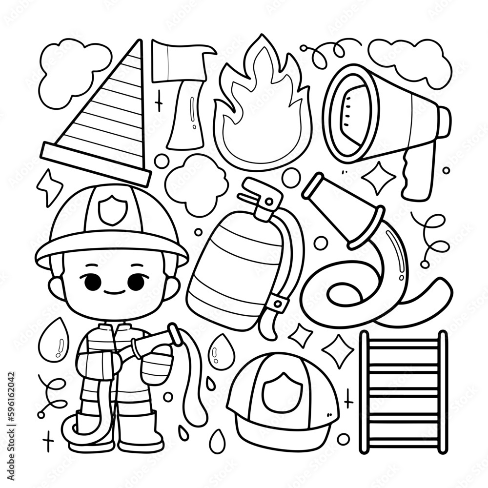 fireman outline fireman outline