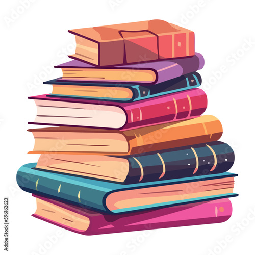 Stacks of literature in a library