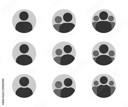 Avatars profile silhouette or icons collection. Profile icon. Avatar vector icon. People flat style vector signs