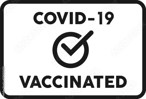COVID-19 vaccine passport card or passport of element.