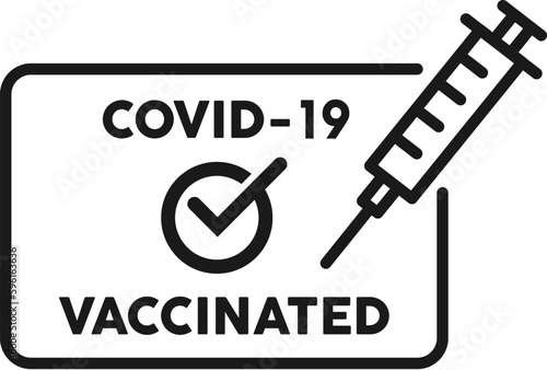 COVID-19 vaccine passport card or passport of element.
